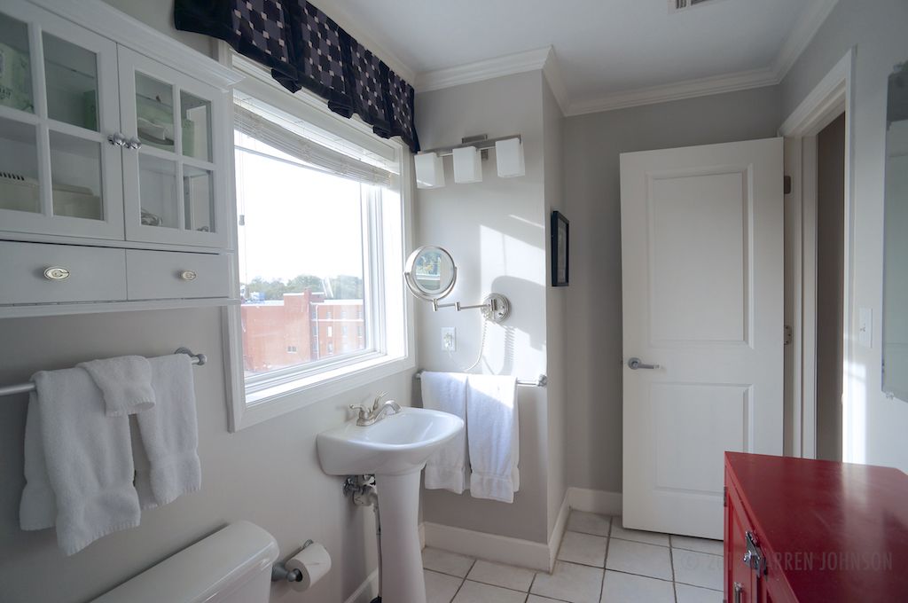 bathroom | free toiletries, hair dryer, towels, soap