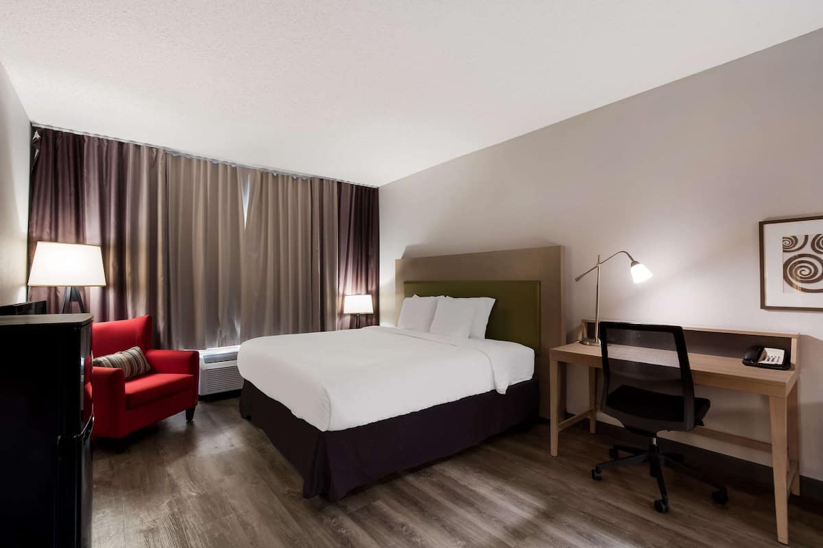 Room, 1 King Bed, Accessible, Non Smoking | Premium bedding, down comforters, desk, laptop workspace