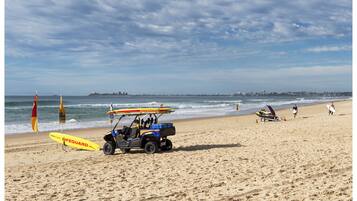 On the beach, sailing, kayaking