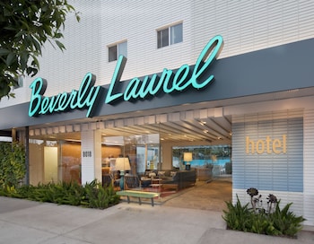 Hotel entrance at Beverly Laurel Hotel at West Hollywood