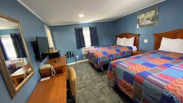 Standard Room, 2 Double Beds | Desk, blackout curtains, iron/ironing board, free WiFi