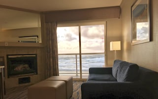 46-inch flat-screen TV with cable channels, TV
