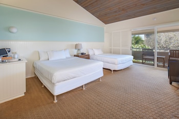 Room, 2 Queen Beds | In-room safe, iron/ironing board, free WiFi, bed sheets at Kaanapali Ocean Inn