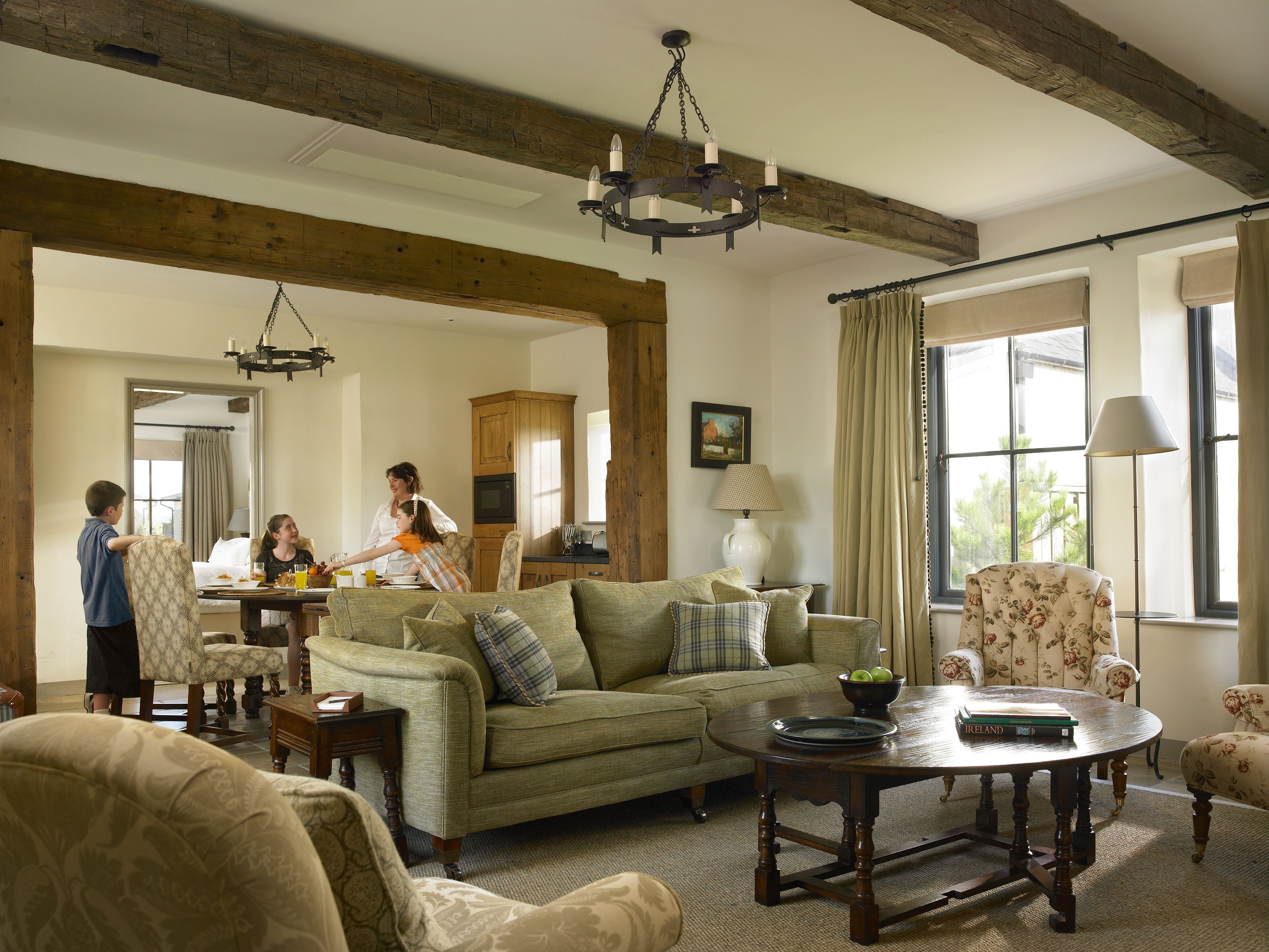 42-inch Smart TV with cable channels, toys, books