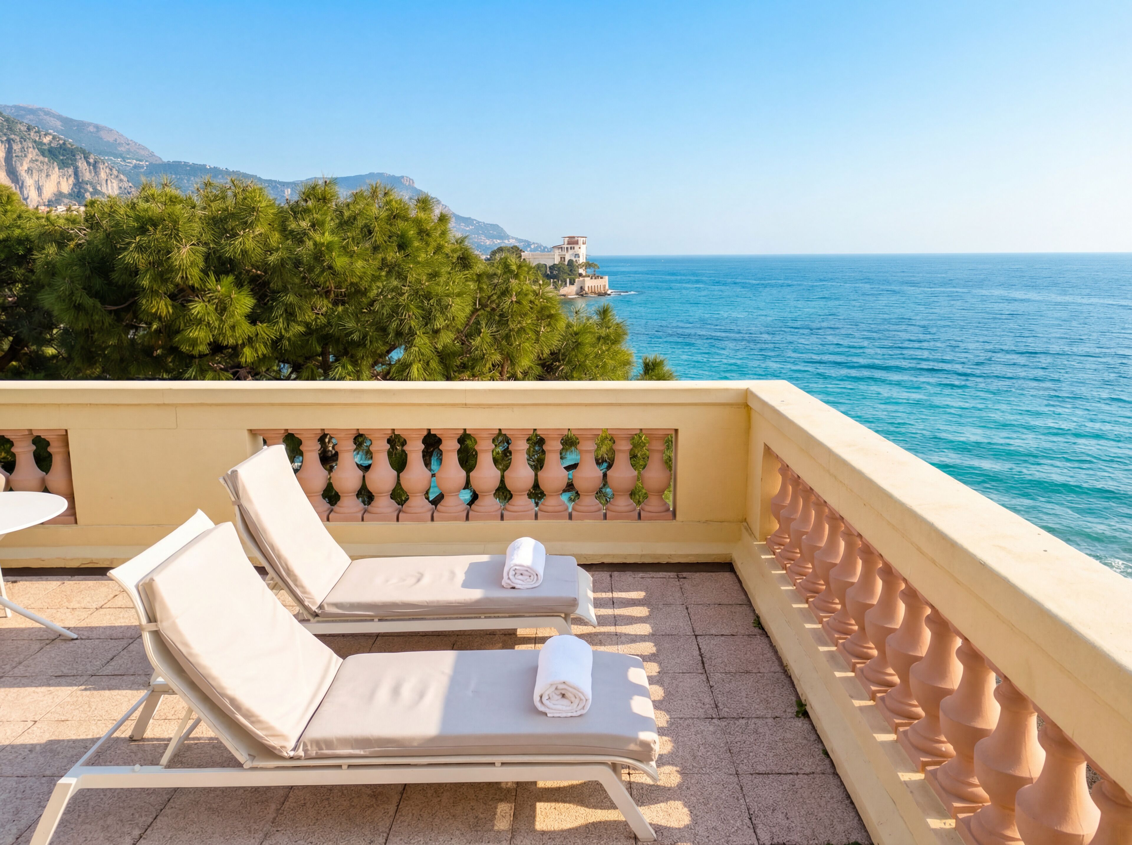 Suite Junior, terrasse, vue sur la mer | Terrasse/patio