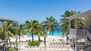 On the beach, white sand, snorkelling, beach volleyball