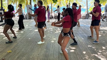 Plage, sable blanc, snorkeling, beach-volley