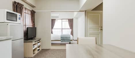 Down duvets, blackout curtains, iron/ironing board, free wired Internet