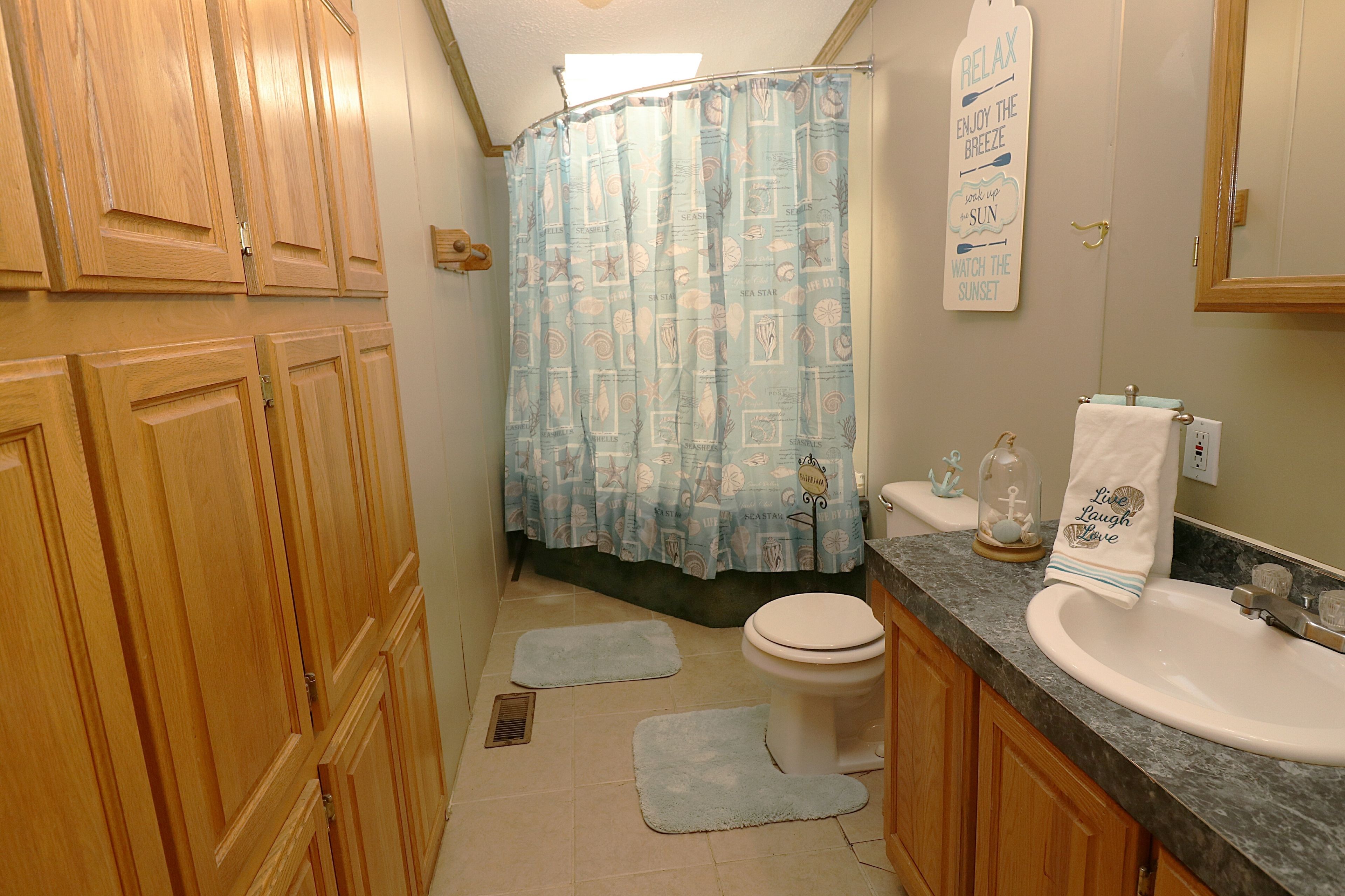 3 bedroom 2 bath home - sleeps up to 8  | bathroom | shower, hair dryer, towels