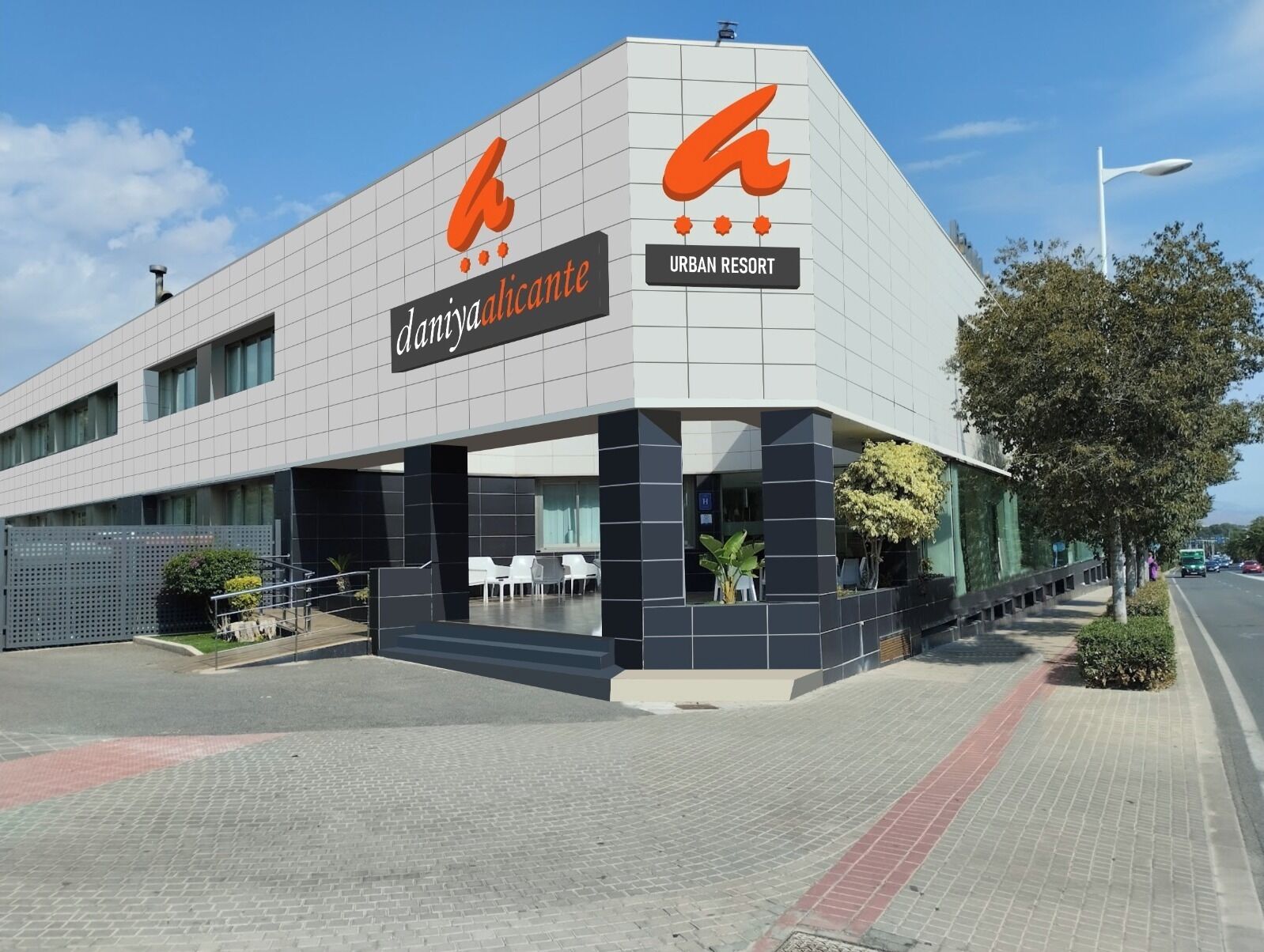 Voorkant van accommodatie