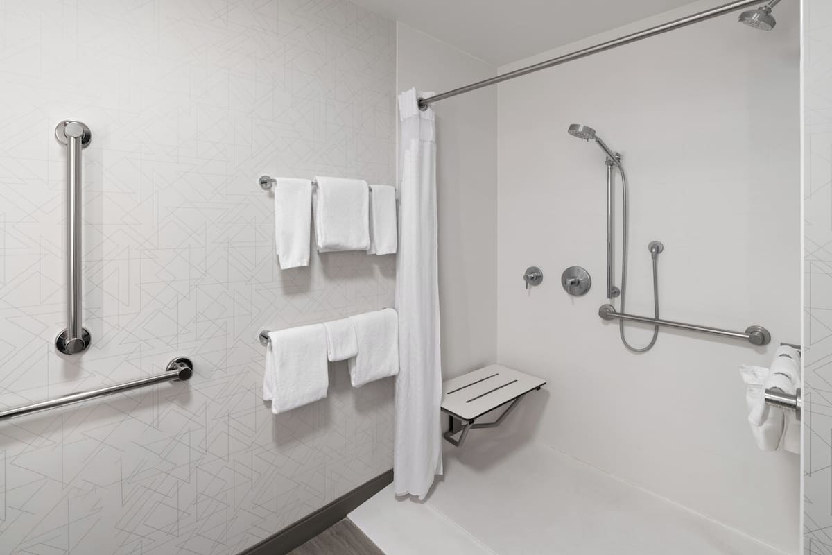 Suite, Accessible (Hearing, Roll-In Shower) | In-room safe, desk, laptop workspace, blackout drapes