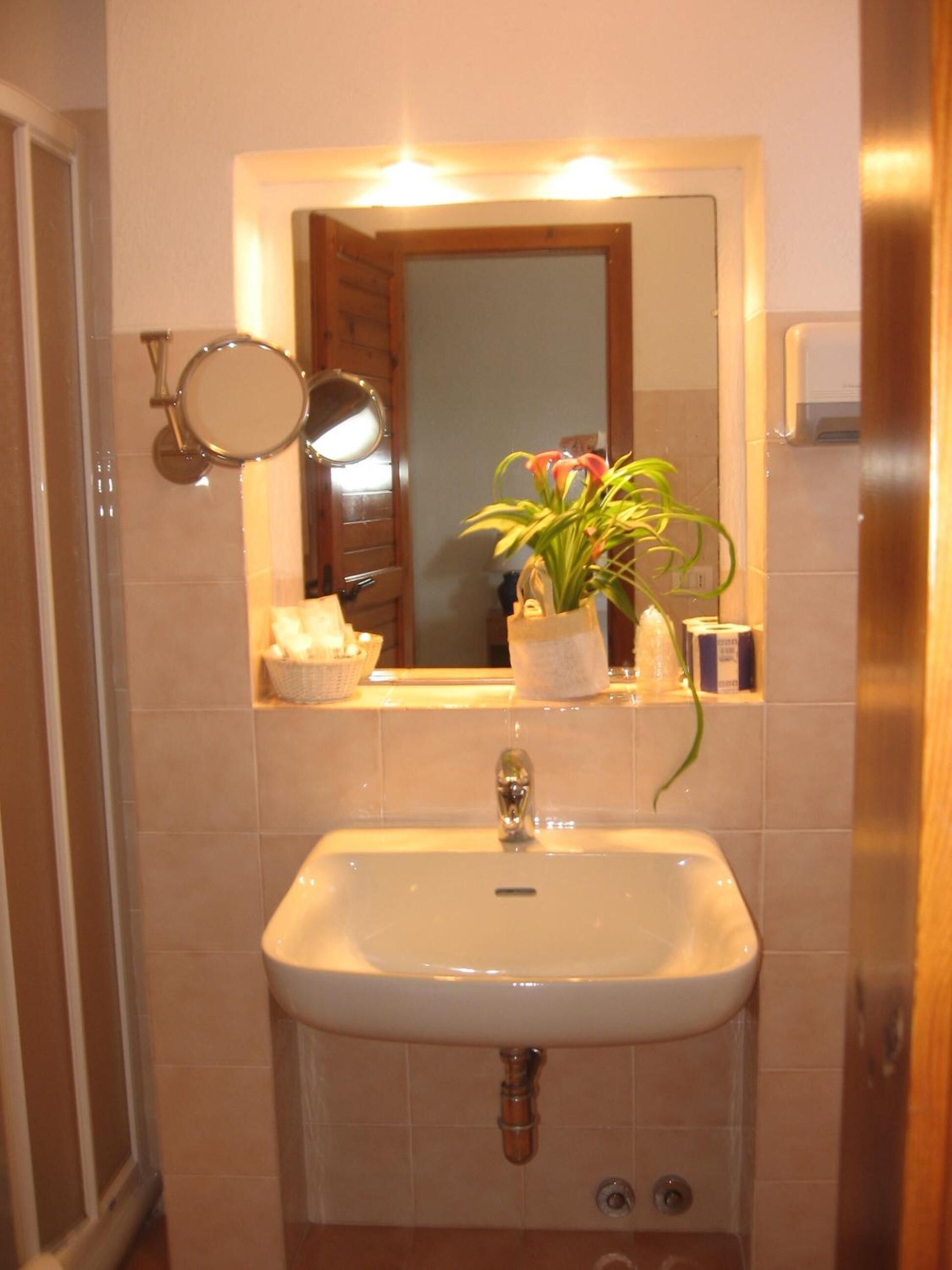 shower, free toiletries, hair dryer, bidet