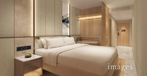 Quarto casal standard | Individualmente decorados, individualmente mobiliados, escrivaninha