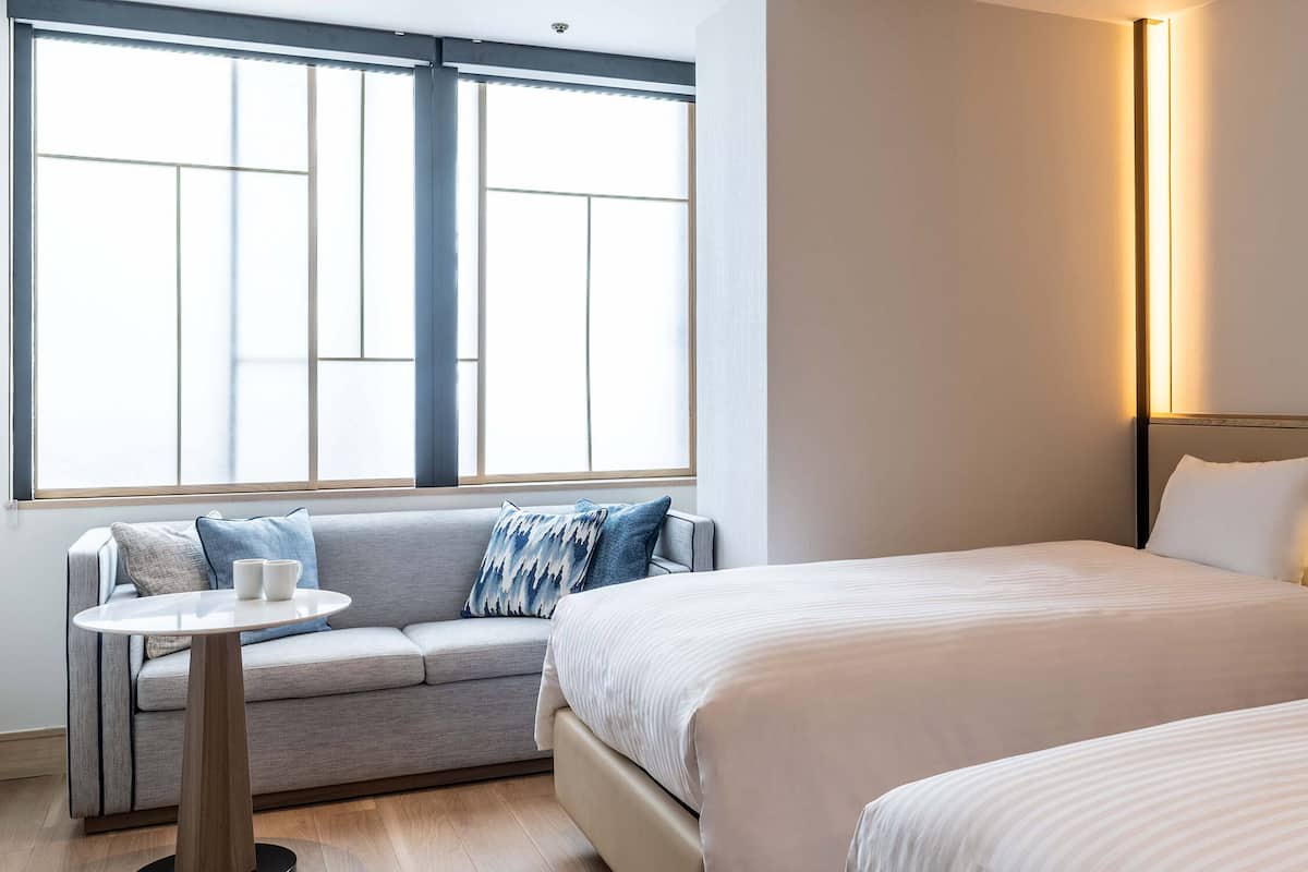ห้องสแตนดาร์ดทวิน | โต๊ะทำงาน, ผ้าม่านกันแสง, Wi-Fi ฟรี, ห้องพ  ักตกแต่งอย่างมีเอกลักษณ์