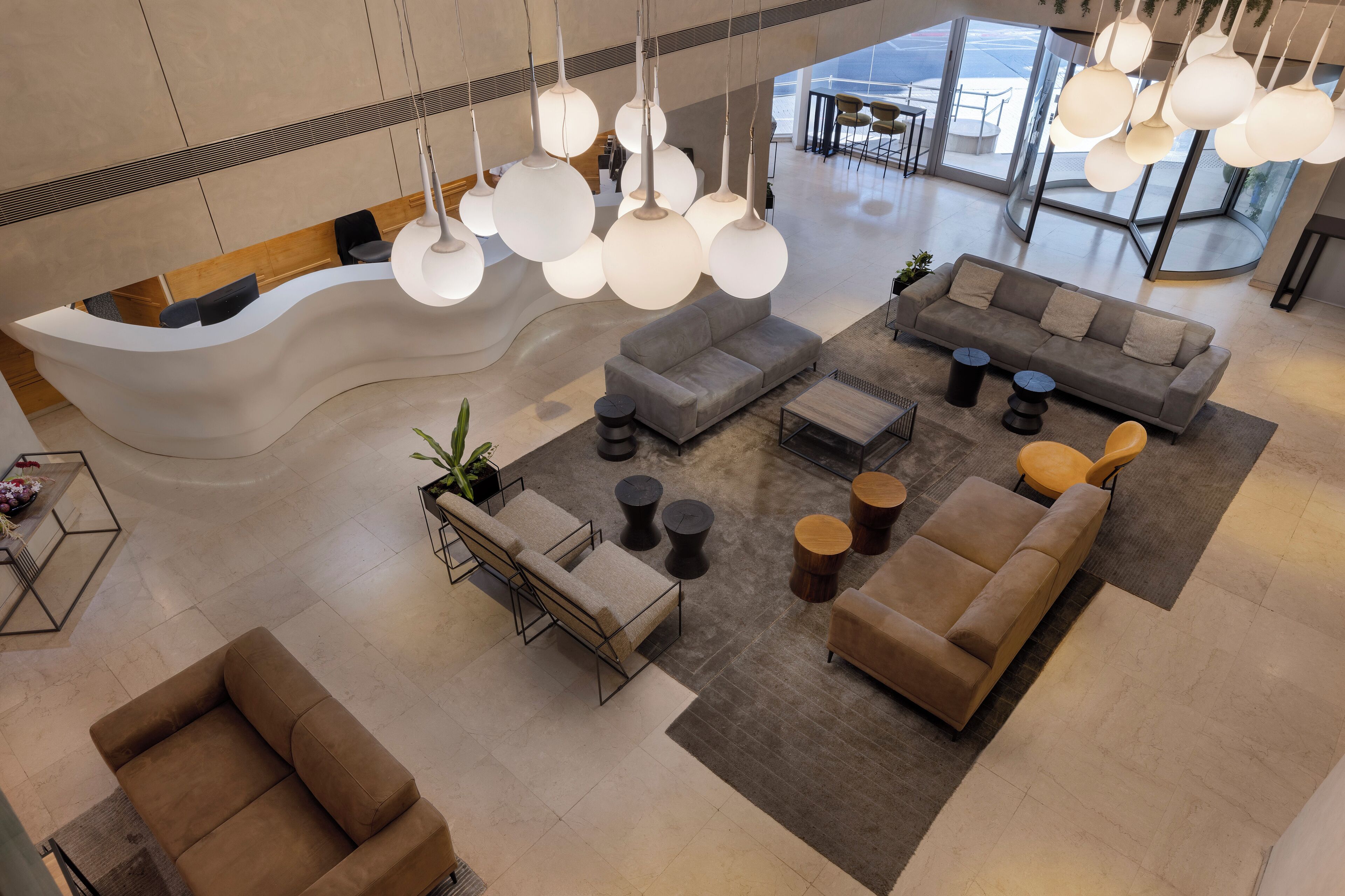 Sitteområde i lobbyen