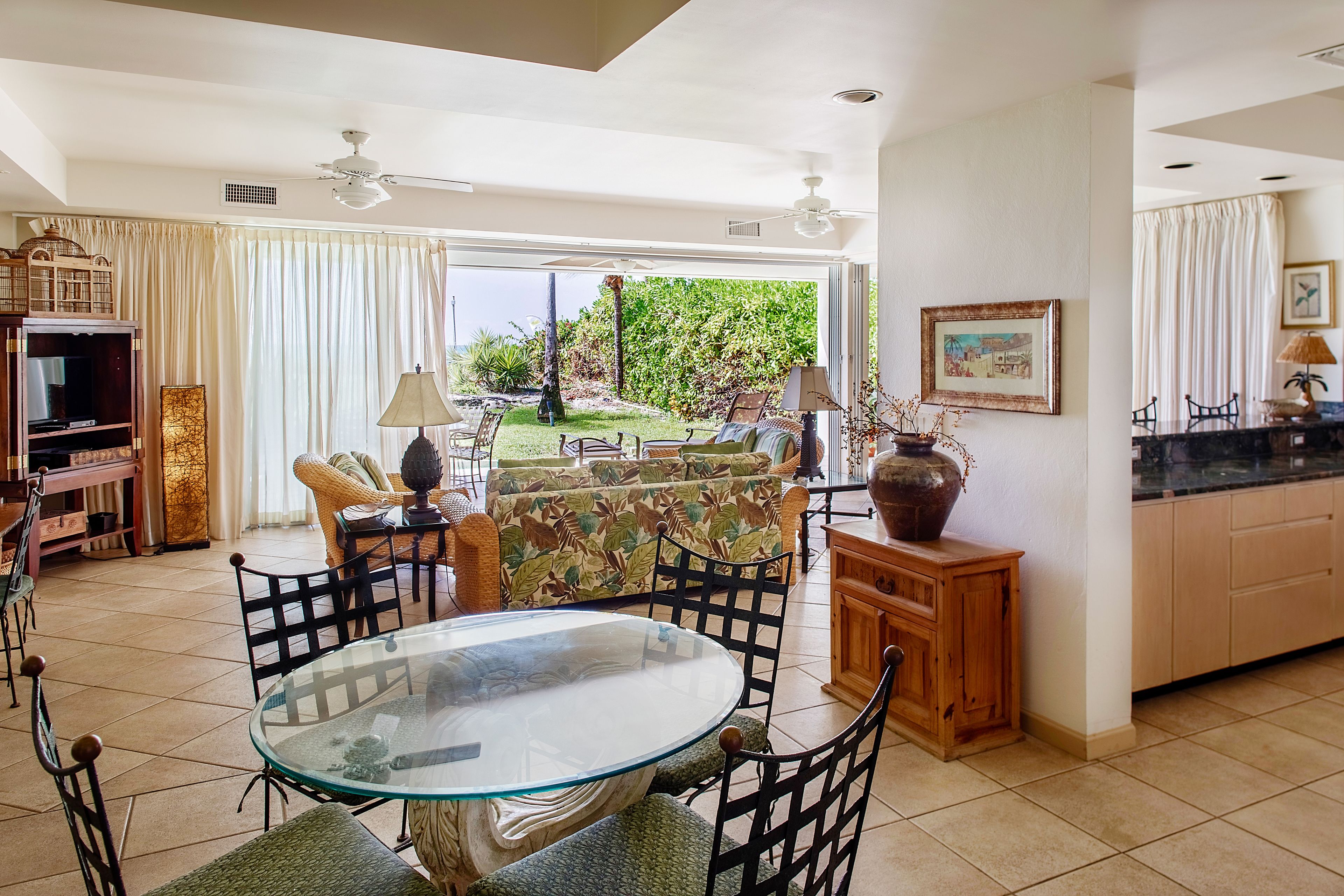 50-inch flat-screen tv with cable channels, tv