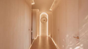 Steam room, body treatments, aromatherapy, hot stone massages