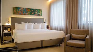 Premium bedding, minibar, in-room safe, laptop workspace