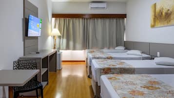 Desk, blackout curtains, free WiFi, bed sheets