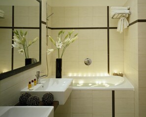 Free toiletries, hair dryer, towels