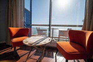 Comfort-Zimmer, Balkon, Meerblick | Hochwertige Bettwaren, Zimmersafe, Schreibtisch