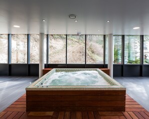 Indoor spa tub