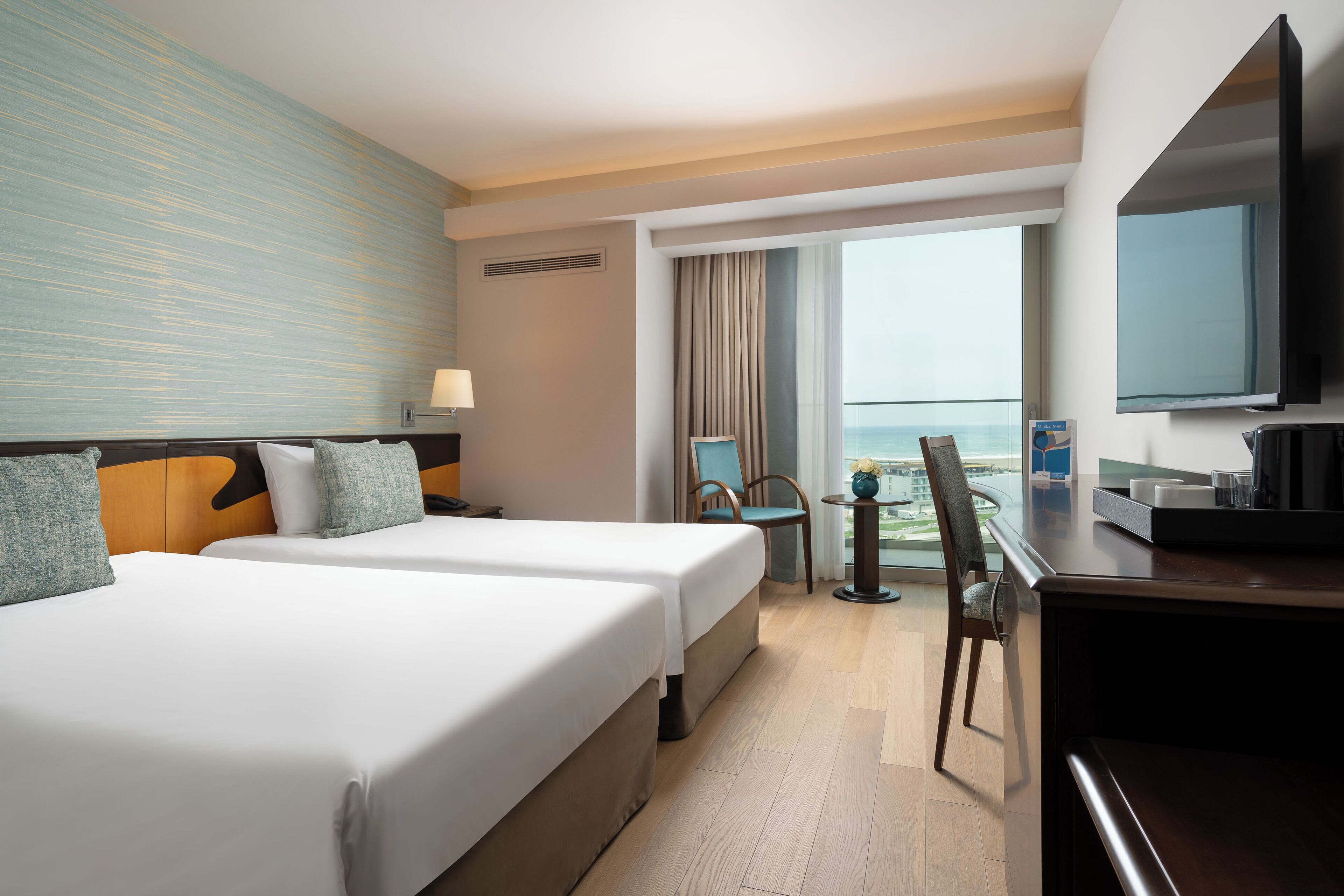 standard double or twin room | premium bedding, minibar, in-room safe, desk