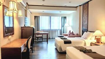 Kamar Twin Eksekutif | Seprai antialergi, tempat tidur lipat/tambahan, dan Wi-Fi gratis