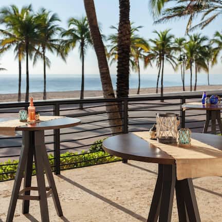 Breakfast, lunch, dinner served; ocean views