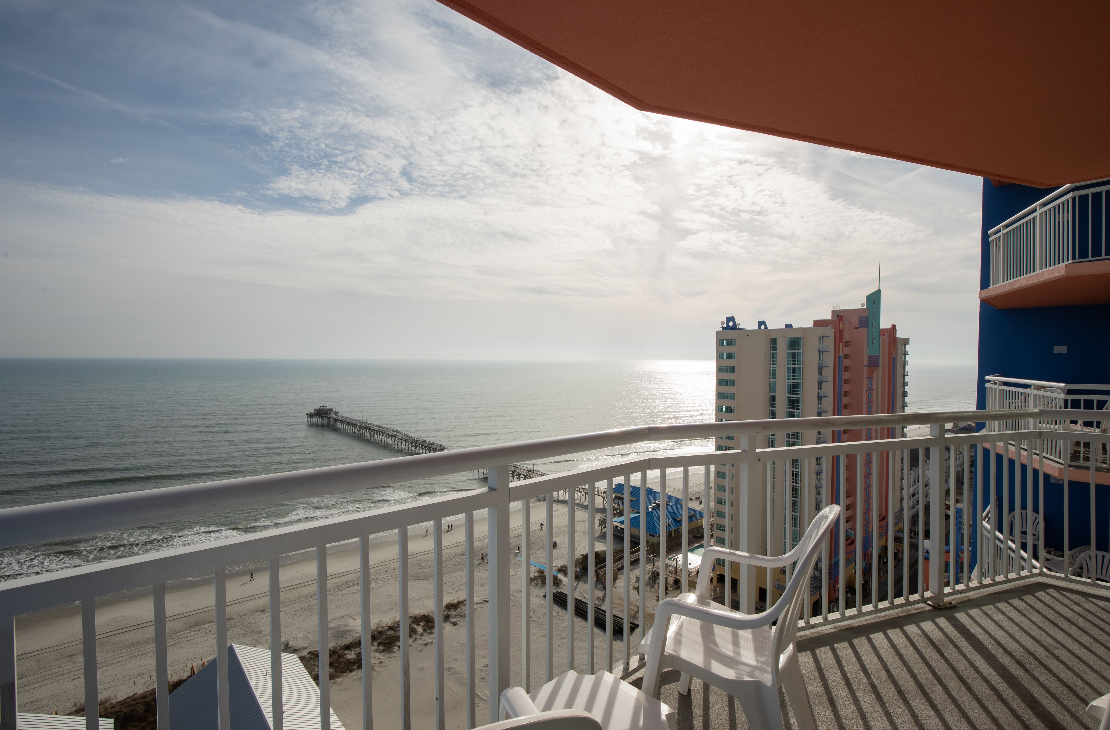 standard condo, 2 bedrooms, partial ocean view, tower (tower 2) | balcony