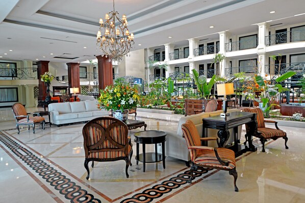 Sittområde i lobbyn