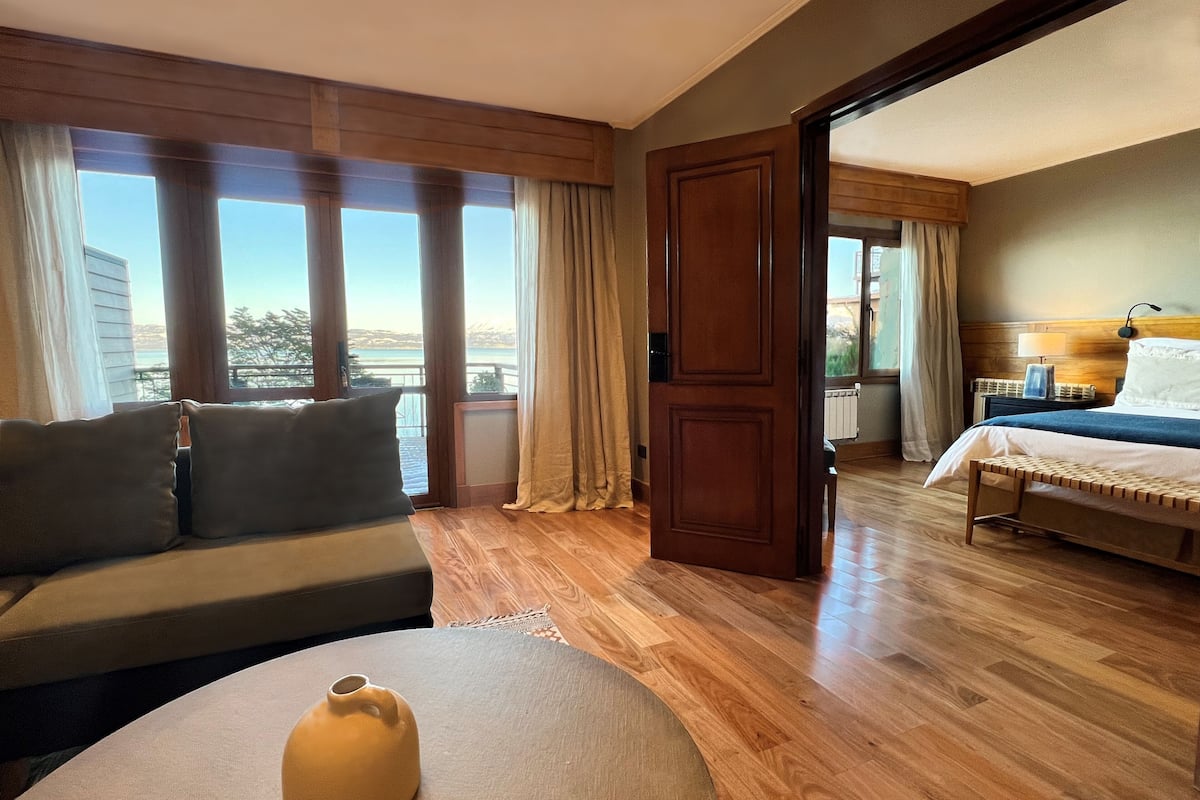 senior suite, 1 queen bed, canal view | view from room