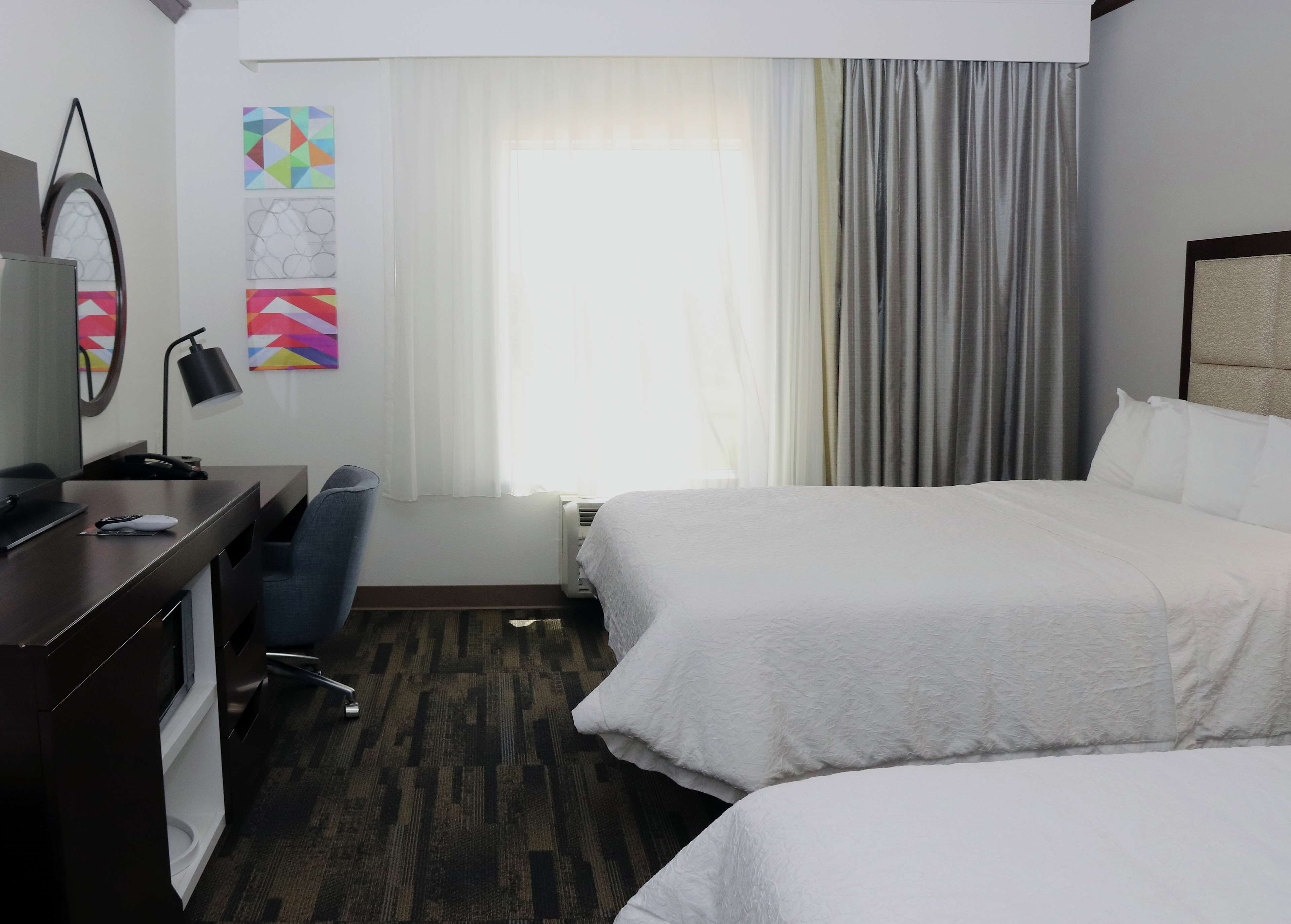 room, 2 queen beds, non smoking | minibar, in-room safe, desk, iron/ironing board