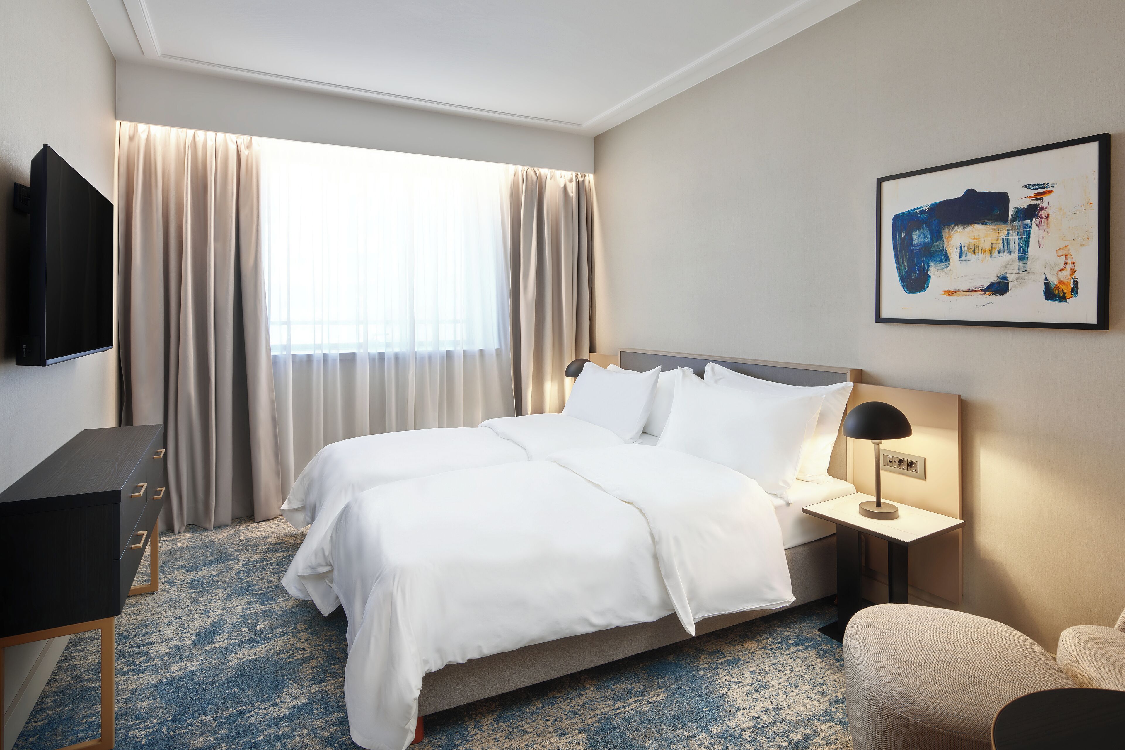 Ropa de cama hipoalergénica y minibar 