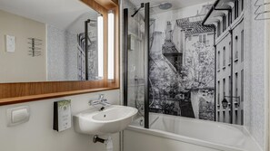 Eco-friendly toiletries, hair dryer, towels