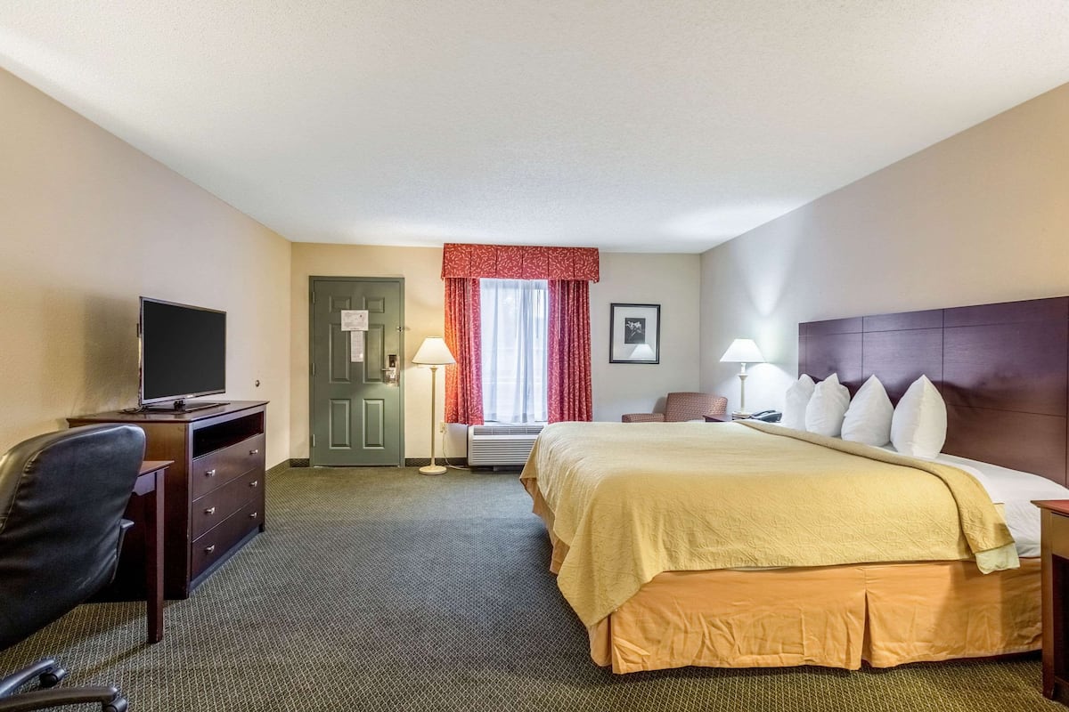 standard room, 1 king bed, smoking | premium bedding, pillow-top beds, in-room safe, desk