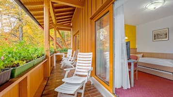 Single Room With Balcony | Verönd/útipallur