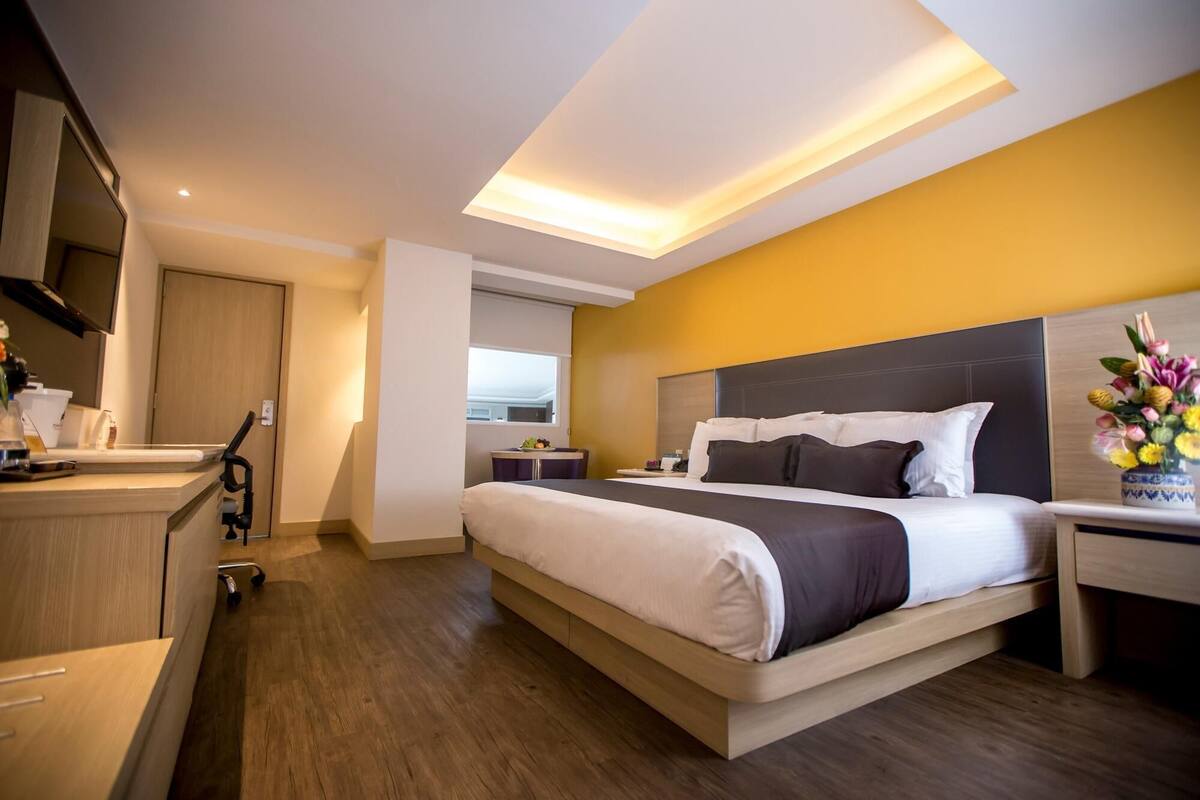 1 habitación y ropa de cama de alta calidad