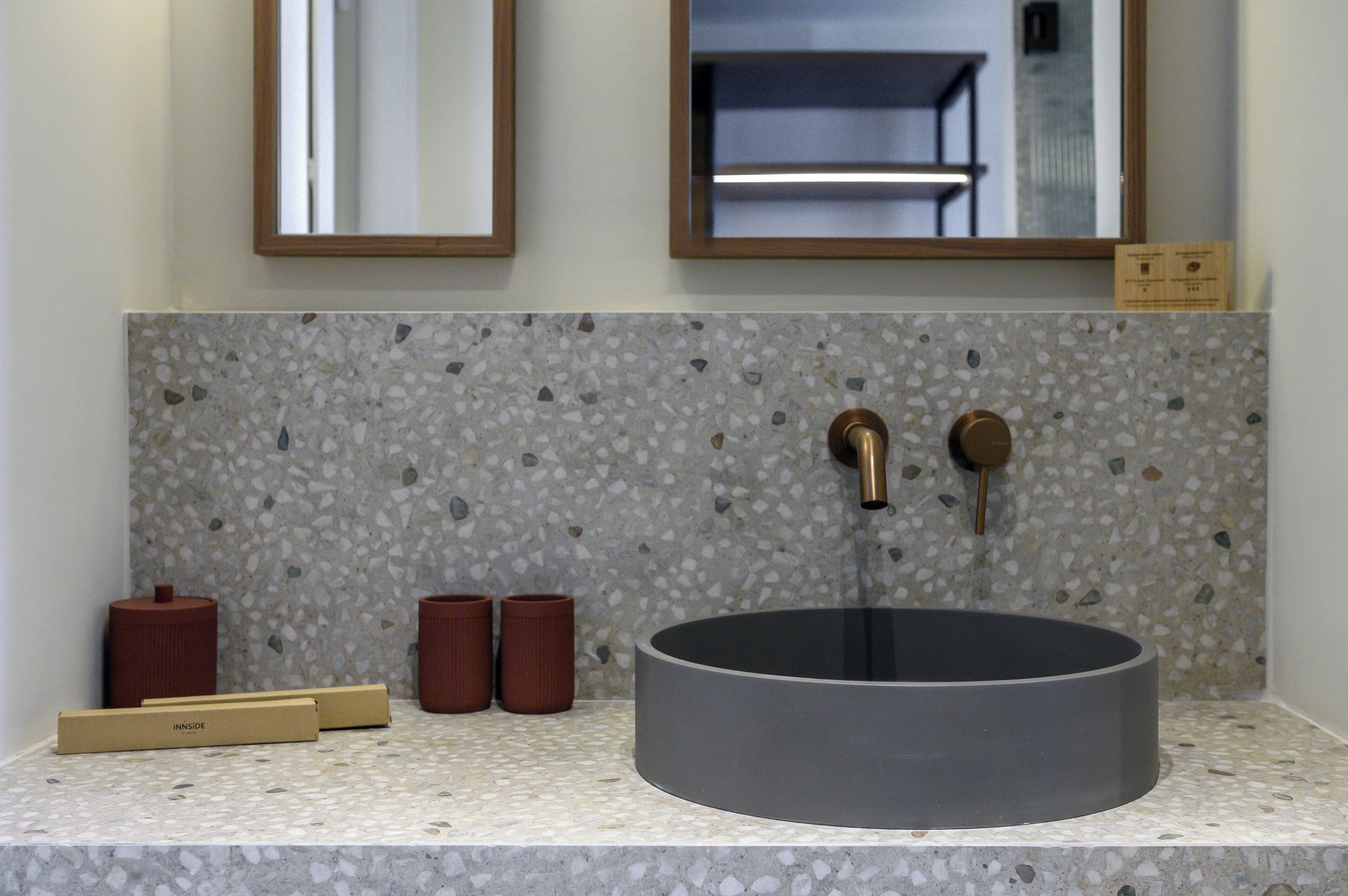 innside room sea view | bathroom | shower, rainfall showerhead, free toiletries, hair dryer