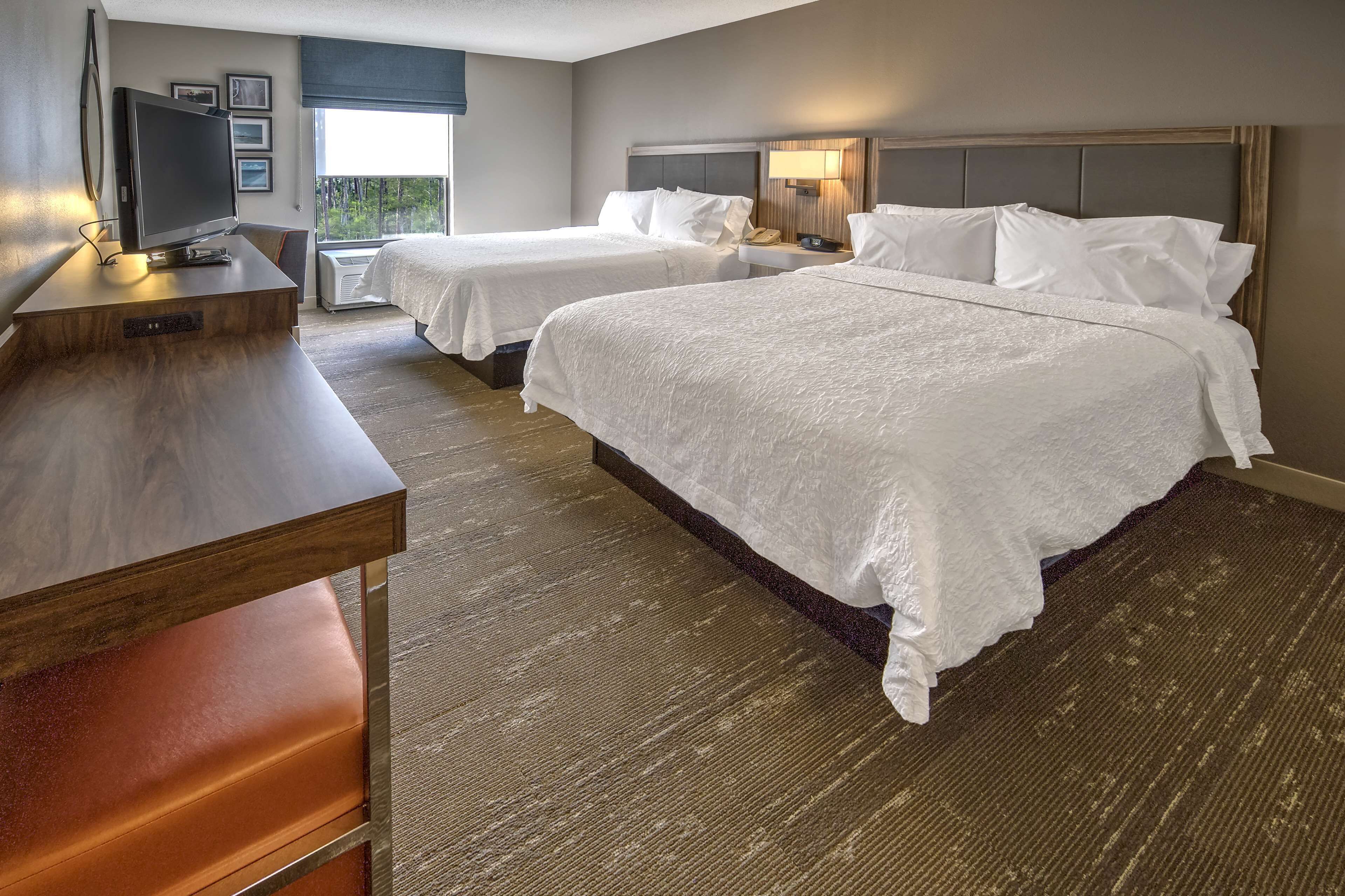 standard room, 2 queen beds, non smoking | premium bedding, in-room safe, desk, laptop workspace