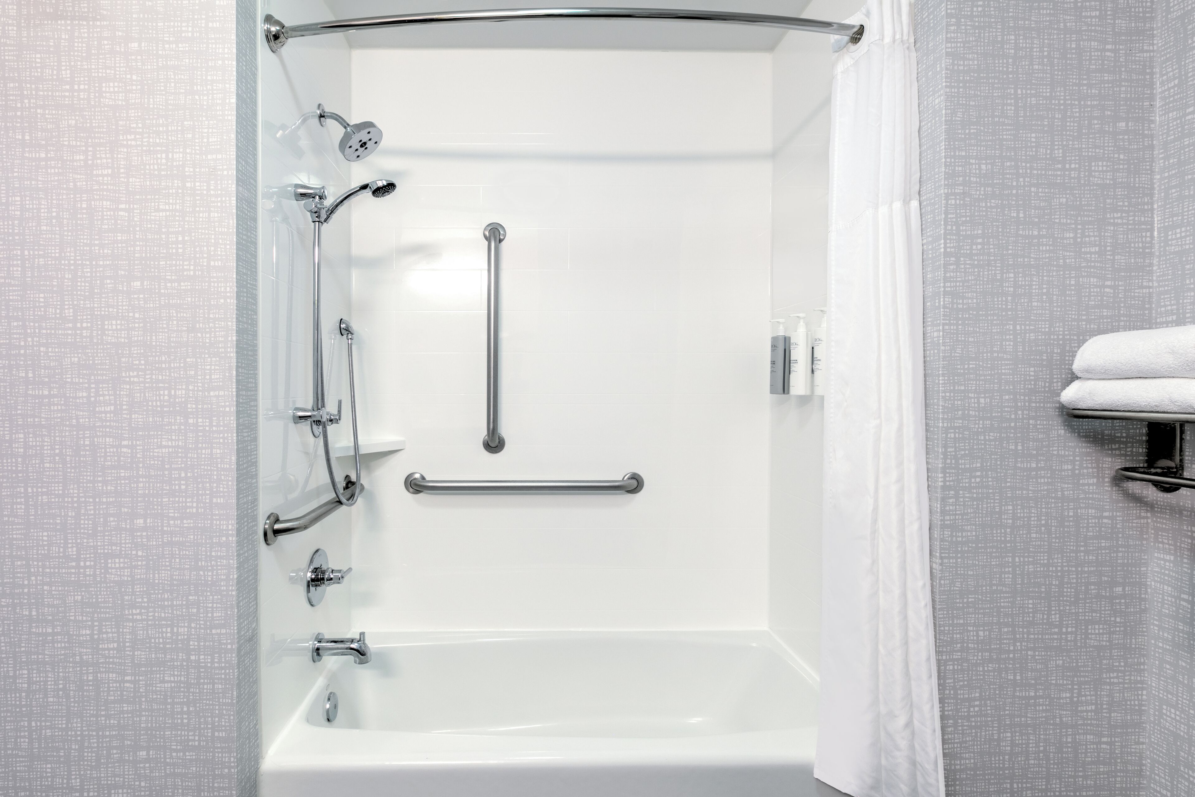 free toiletries, hair dryer, towels, soap