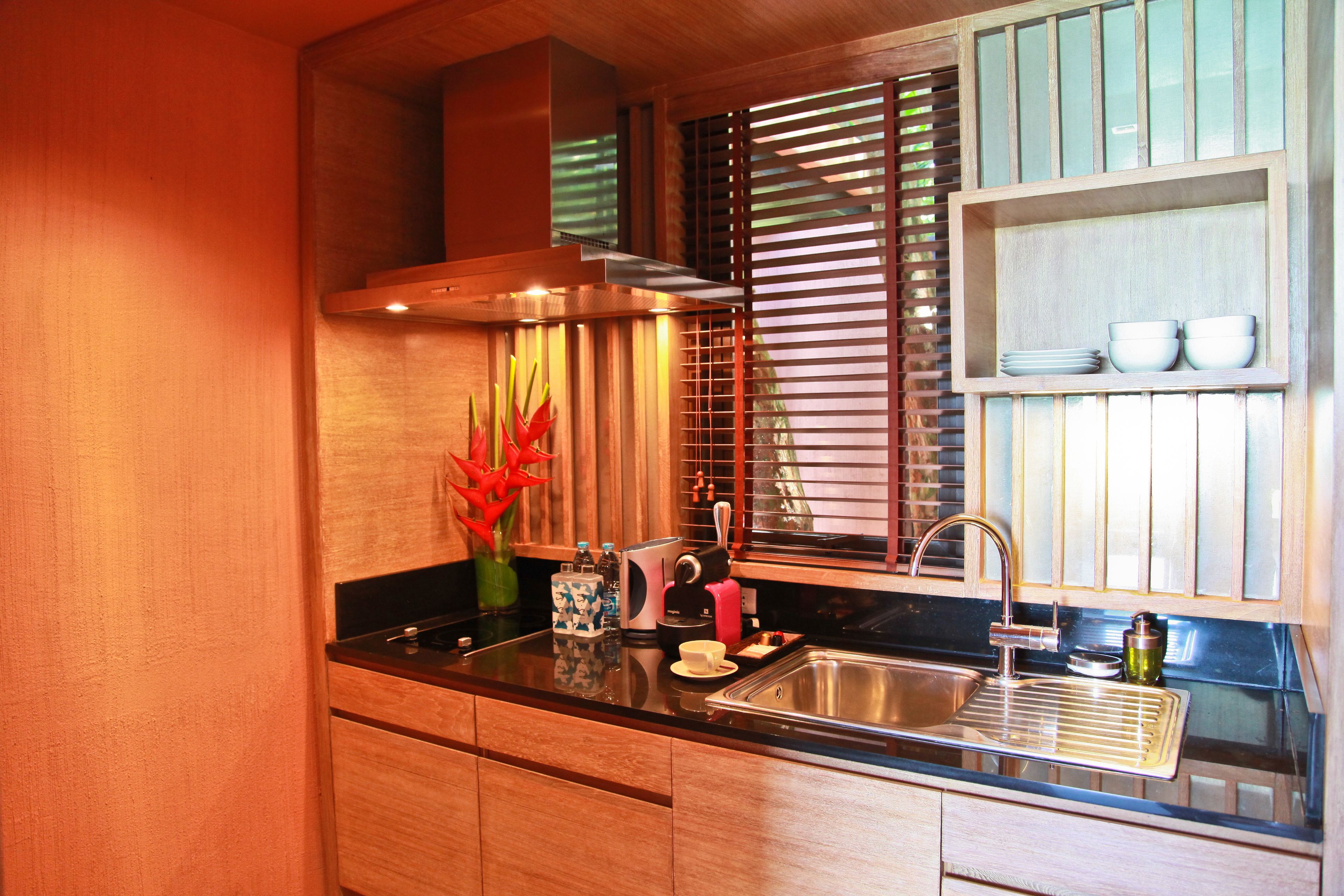 two bedroom family suite ocean view | private kitchenette | fridge, espresso maker