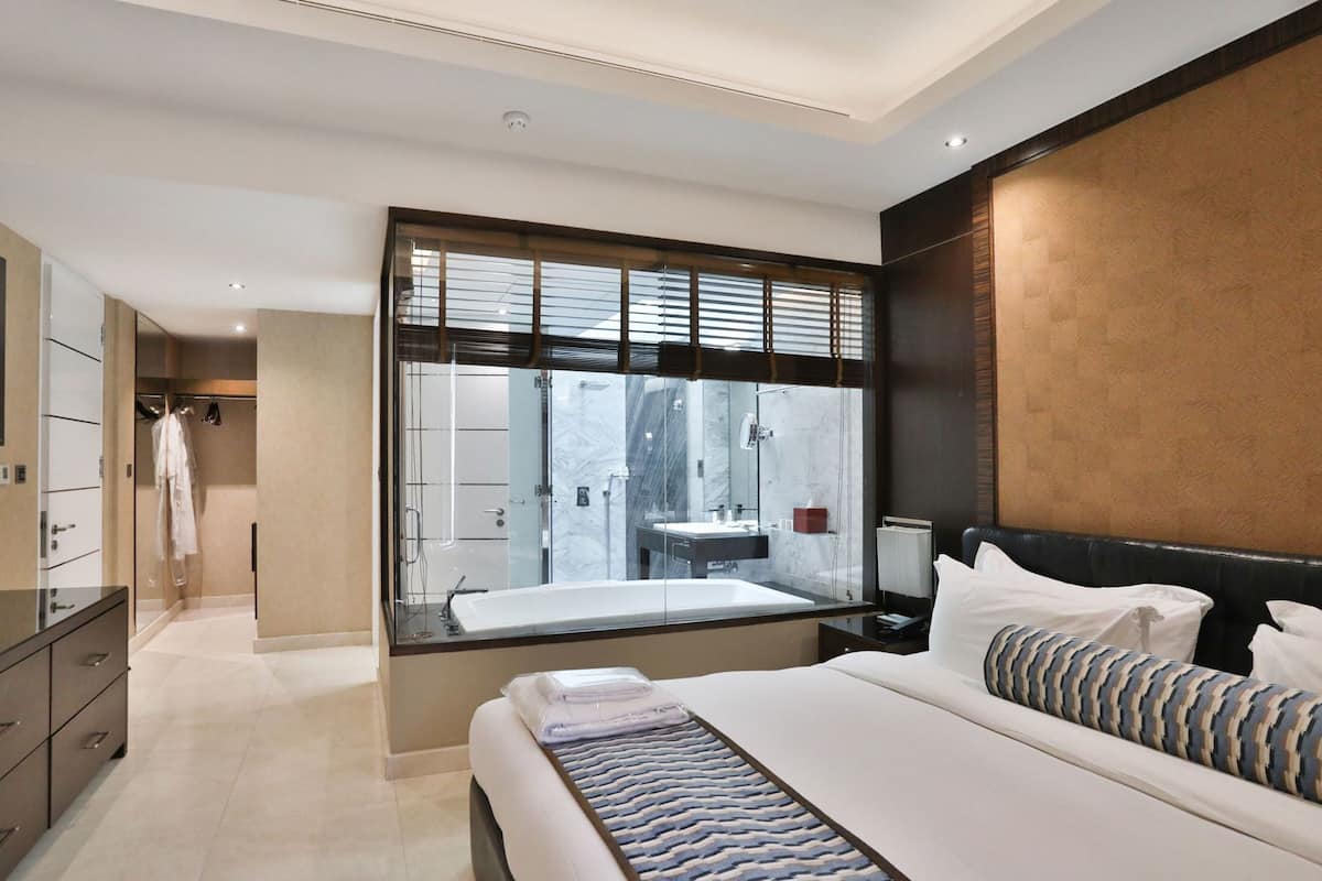 Premium bedding, down duvets, memory-foam beds, minibar