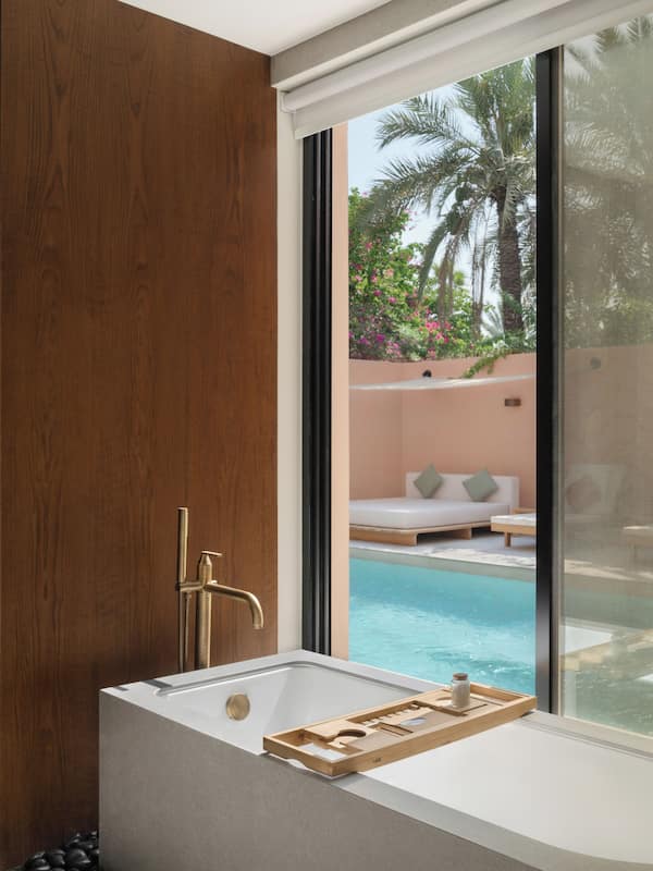 Al Waha Collection Two Bedroom Villa with Private Pool | Bathroom | Rainfall showerhead, designer toiletries, hair dryer, bathrobes