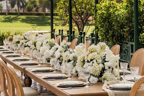 Outdoor wedding area