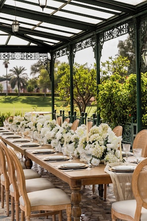 Outdoor wedding area
