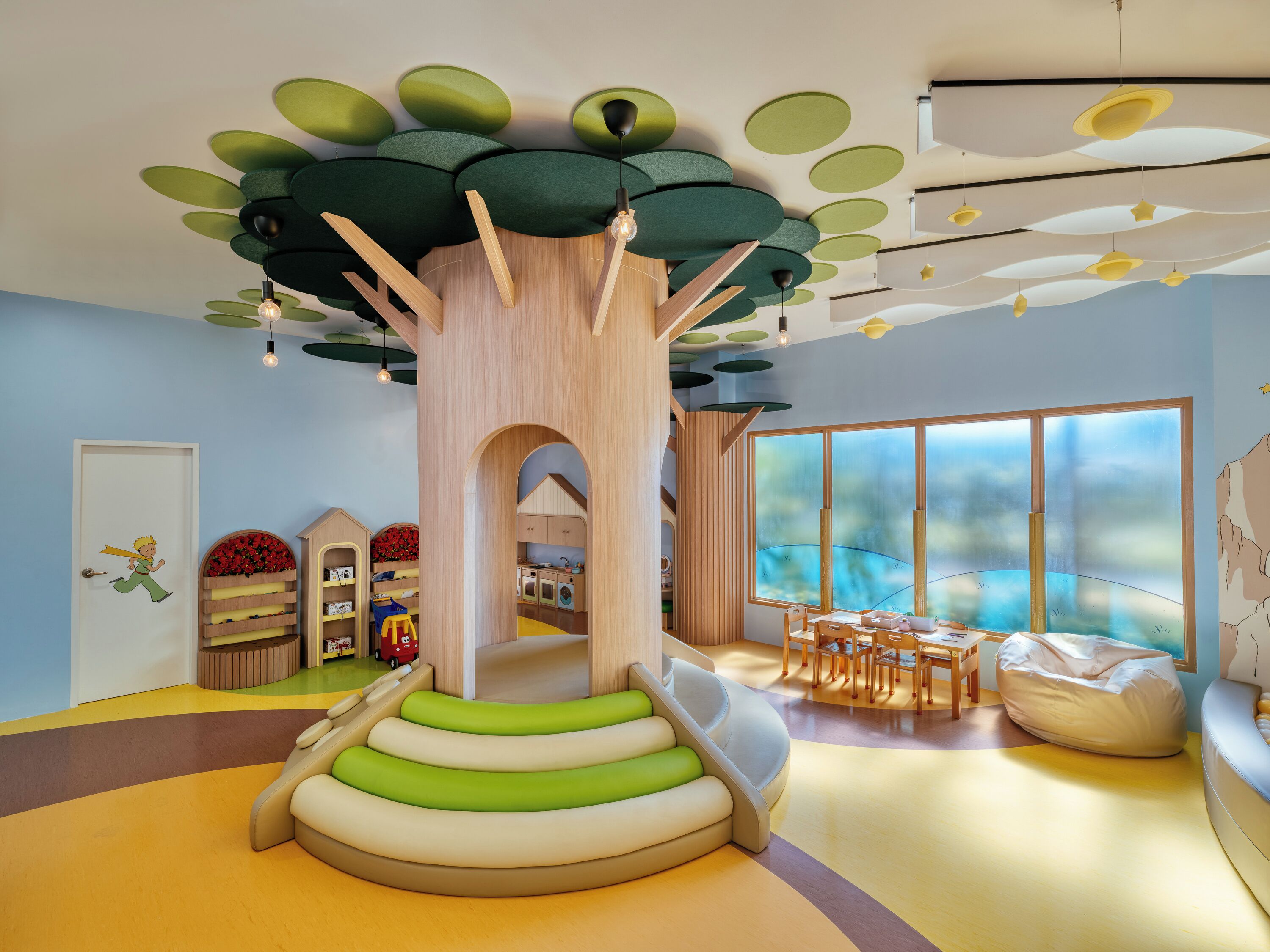 Área de juegos infantiles bajo techo