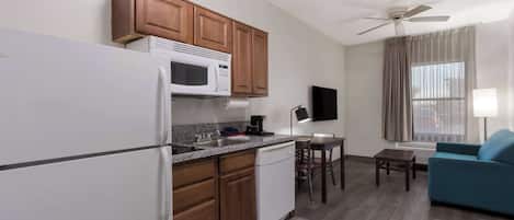 Pillow-top beds, desk, blackout curtains, iron/ironing board