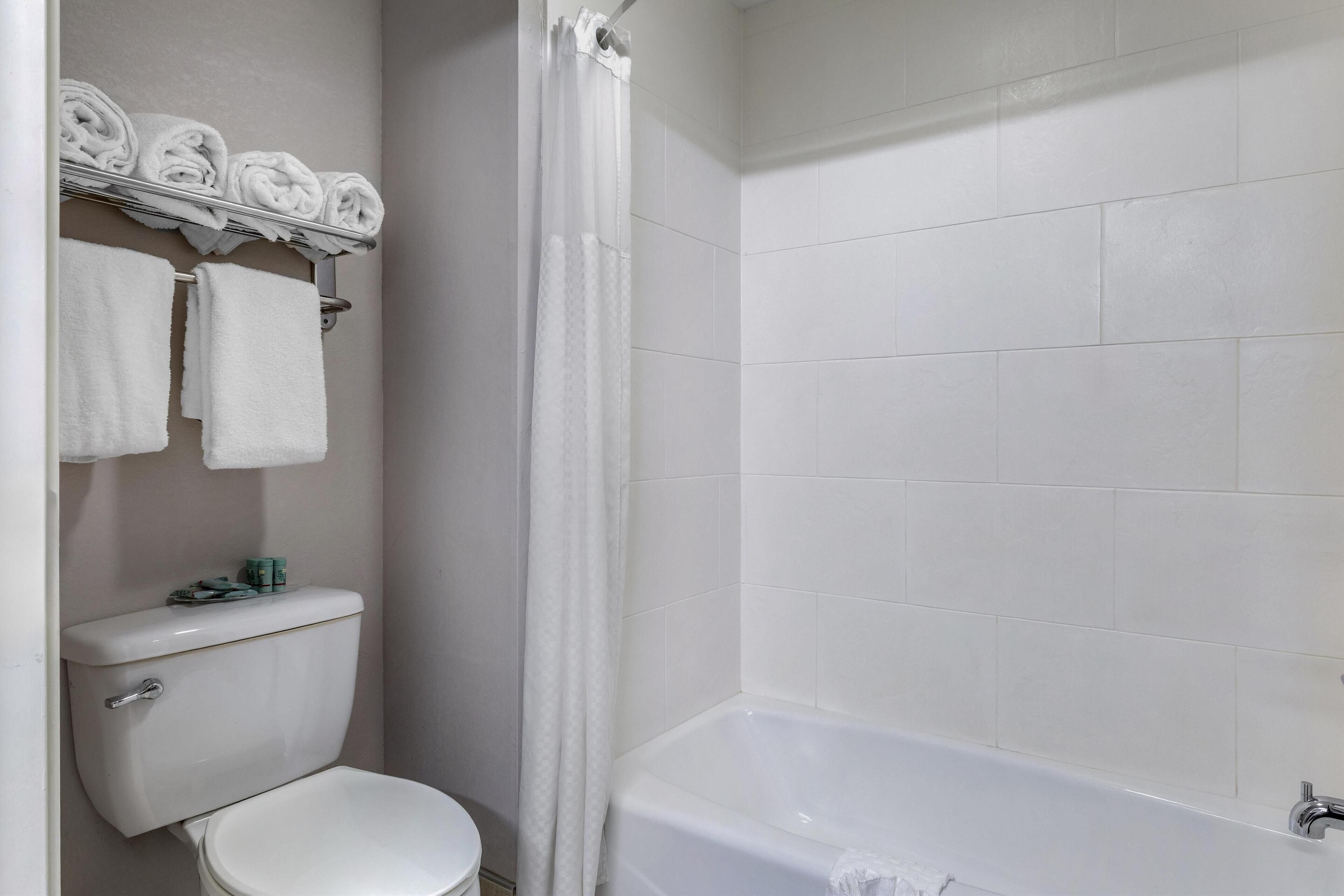 standard room, multiple beds, non smoking, refrigerator & microwave | bathroom | free toiletries, hair dryer, towels, soap