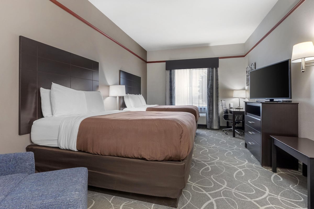 Standard Room, 2 Queen Beds, Non Smoking, Refrigerator & Microwave